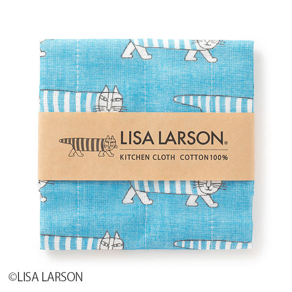かや織ふきん　LISA LARSON　マイキー　ブルー