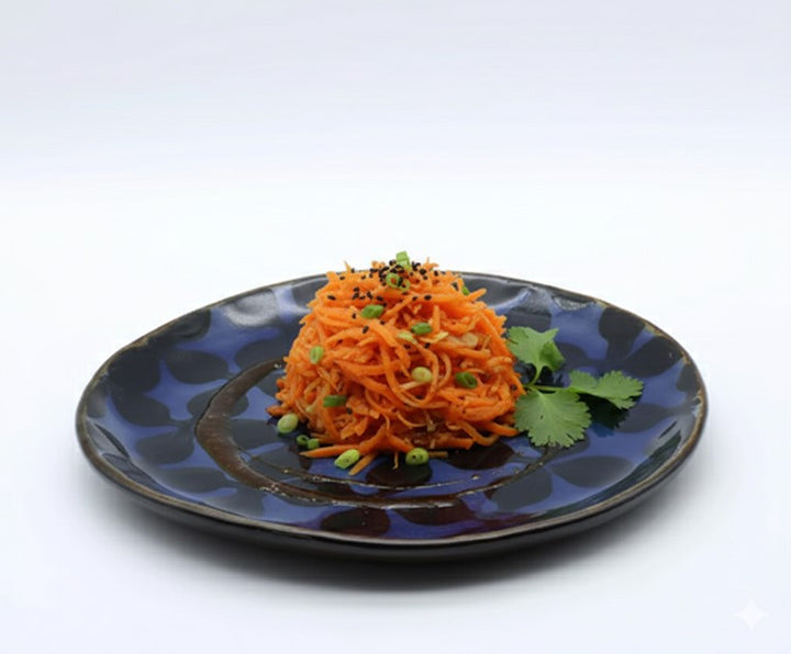 7寸平皿　黒花　E